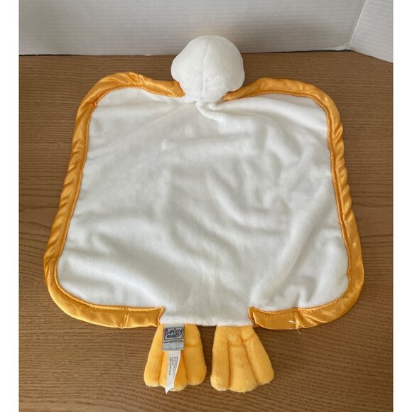 Baby Ganz Duckie Blanket Lovey Plush Security Blanket Duck Head Feet Satin HTF - Picture 3 of 10